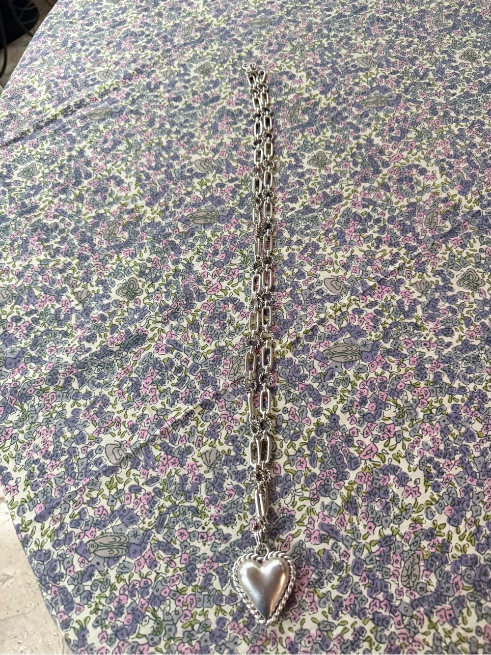 Chicos NWOT 20” long heart necklace. Beautiful adjustable length